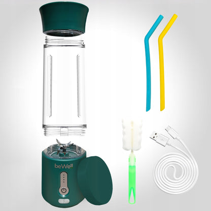 Belaidis Kelioninis Blenderis beWell su USB Įkrovimu, 500 ml – Galingas