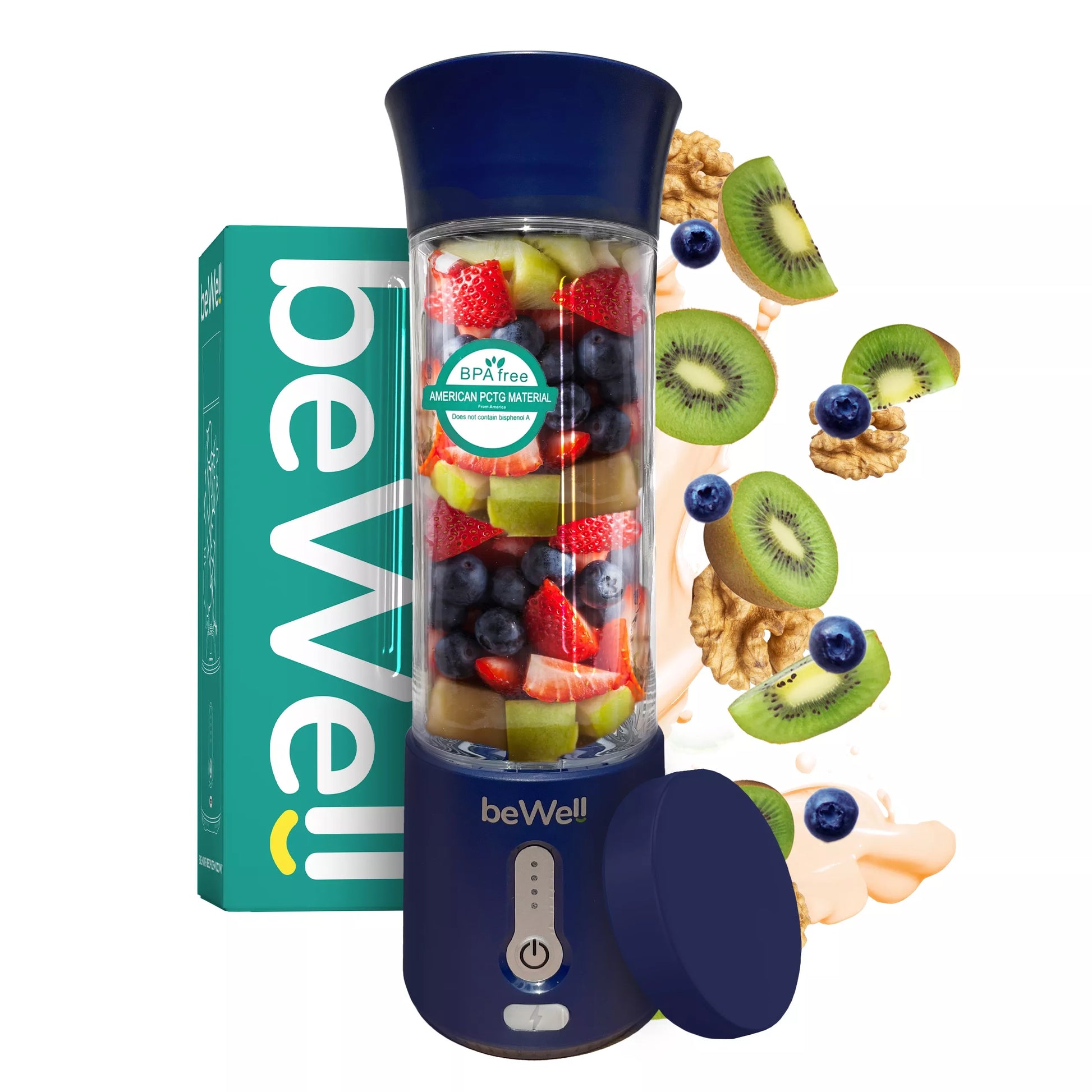 Nešiojamas belaidis "beWell" "USB" maišytuvas su 500 ml talpa - galingas