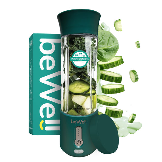 Belaidis Kelioninis Blenderis beWell su USB Įkrovimu, 500 ml – Galingas