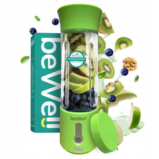 Belaidis Kelioninis Blenderis beWell 500ml – Galingas USB Įkraunamas Maišytuvas