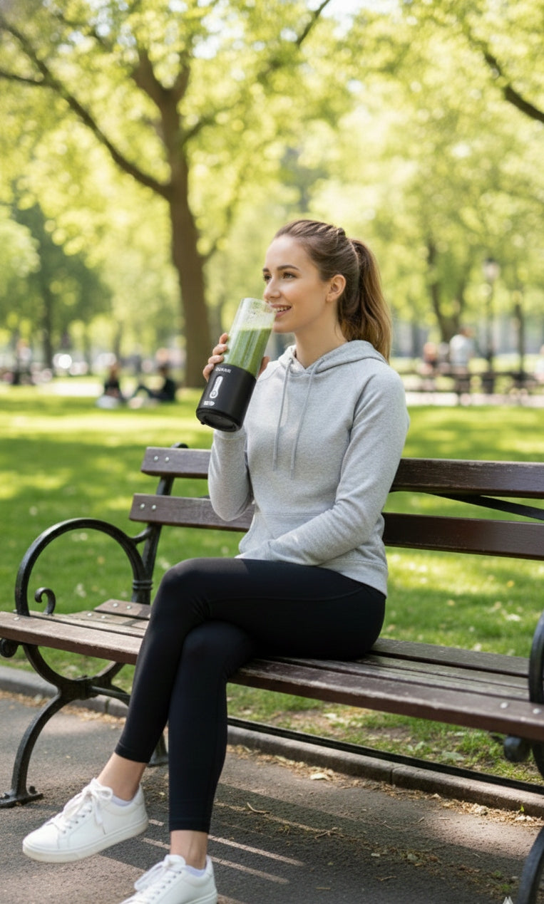 Nešiojamas Belaidis Smoothie Blenderis beWell Plus USB 500ml – Galingas ir Kompaktiškas