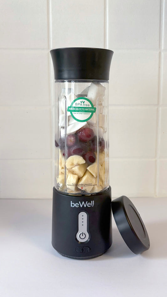 Nešiojamas Belaidis Smoothie Blenderis beWell Plus USB 500ml – Galingas ir Kompaktiškas
