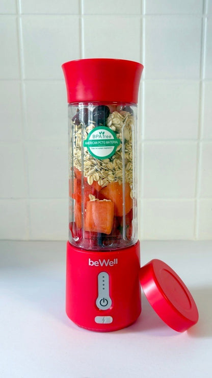 Belaidis Kokteilių Blenderis beWell 500 ml – Galingas, Nešiojamas, USB Įkraunamas