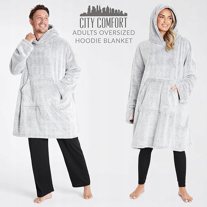 Universali Dydžio Laisvalaikio Jaka su Gobtuvu, Chalatas, Minkštas Per Dydžio Kailinis Pledukas