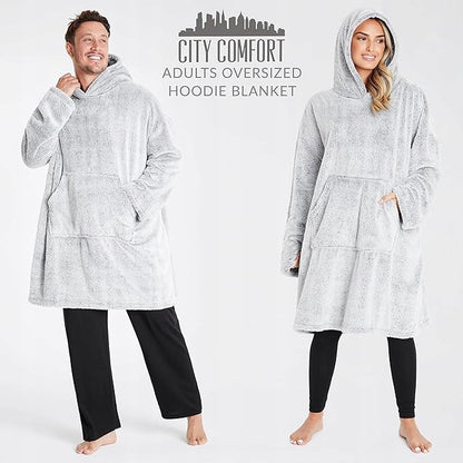 Universali Dydžio Laisvalaikio Jaka su Gobtuvu, Chalatas, Minkštas Per Dydžio Kailinis Pledukas