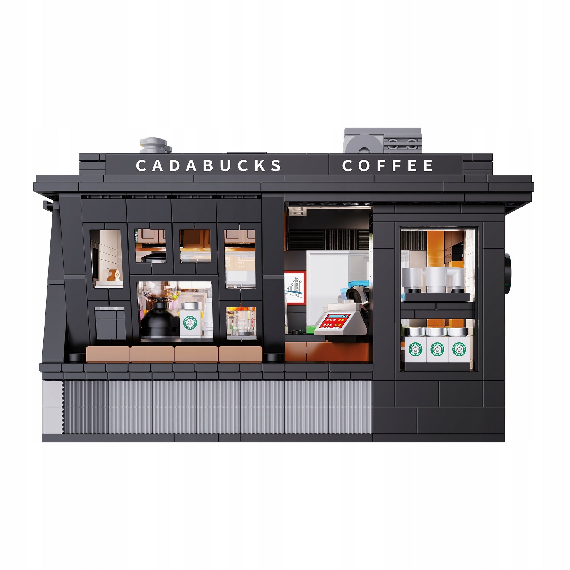 CaDA Kavinė CADABUCKS COFFEE HOUSE LED 768 det. Dovanai + LED rinkinys