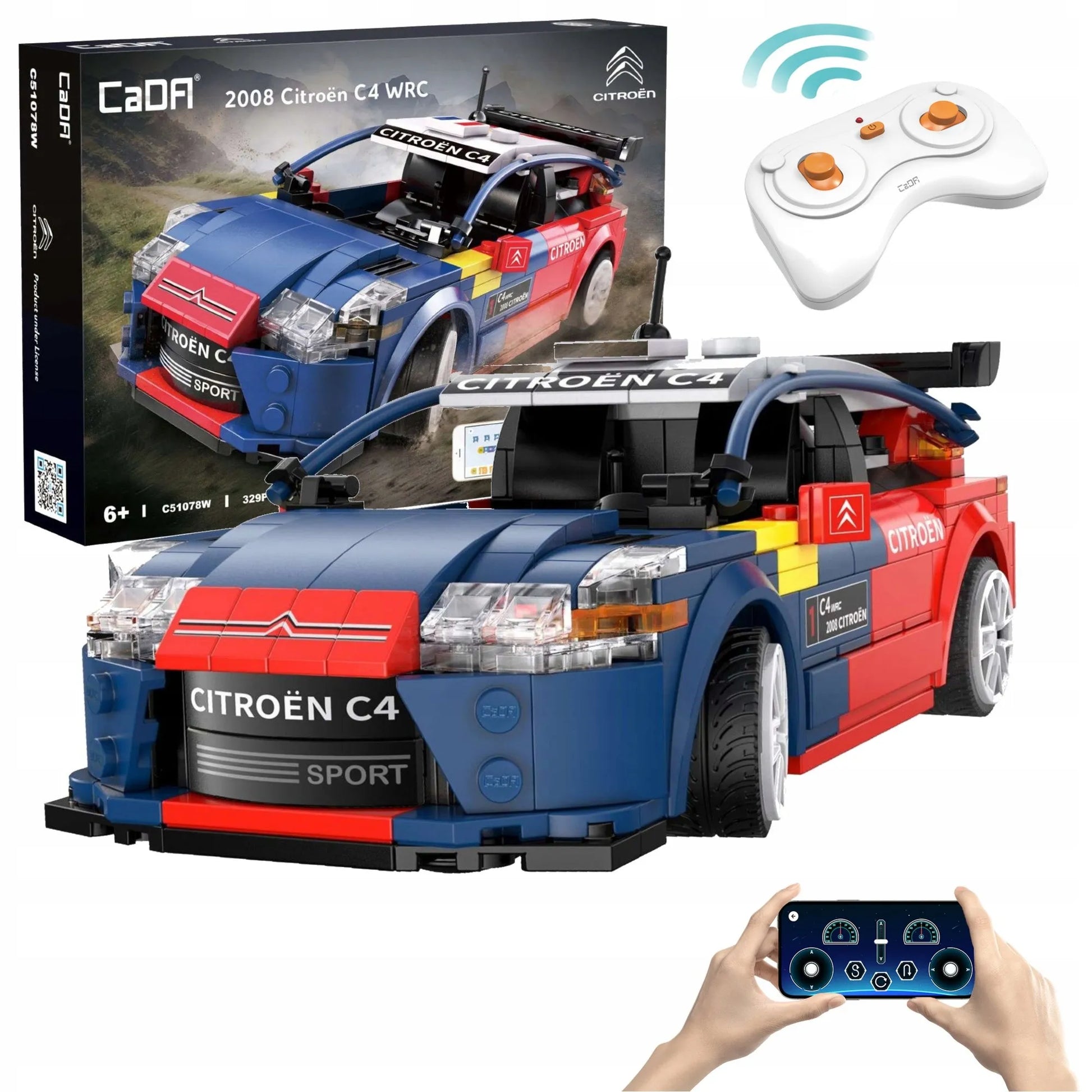 CaDA konstruktorius valdomas telefonu Bluetooth Citroen C4 WRC 329 det.