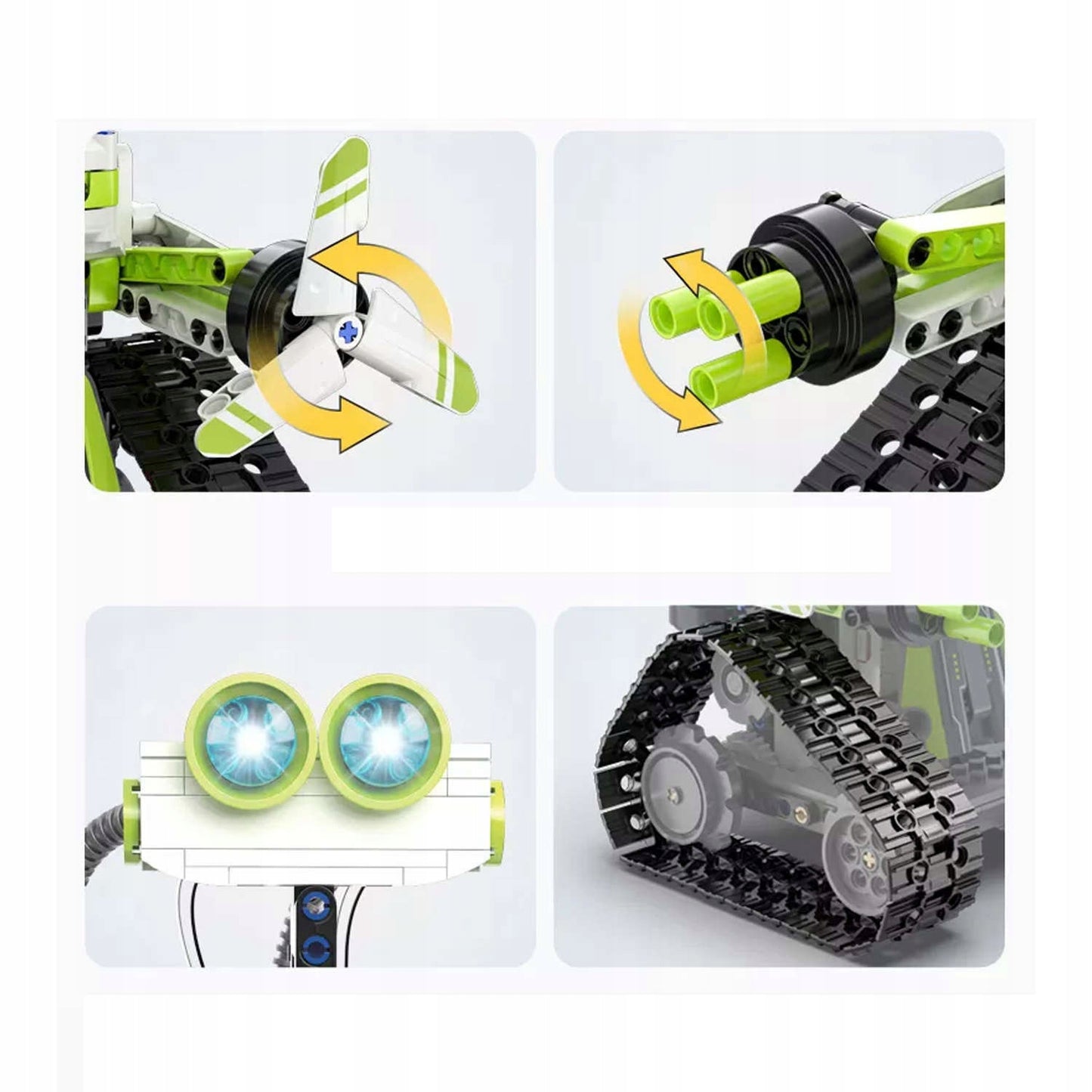CADA KONSTRUKTORIUS TECHNIC PROGRAMUOJAMAS ROBOTAS BOT 434 DALYS VALDOMAS SU LED