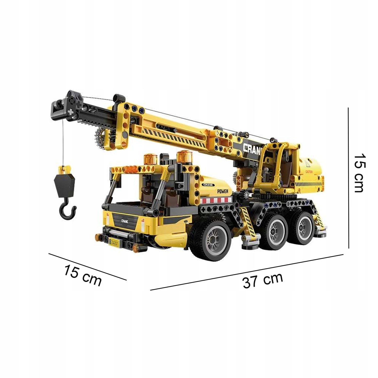CADA TECHNIC STATYBINIAI BLOKELIAI KRANAS 37 CM DIDELĖ STATYBINĖ TRANSPORTO PRIEMONĖ 658 EL.