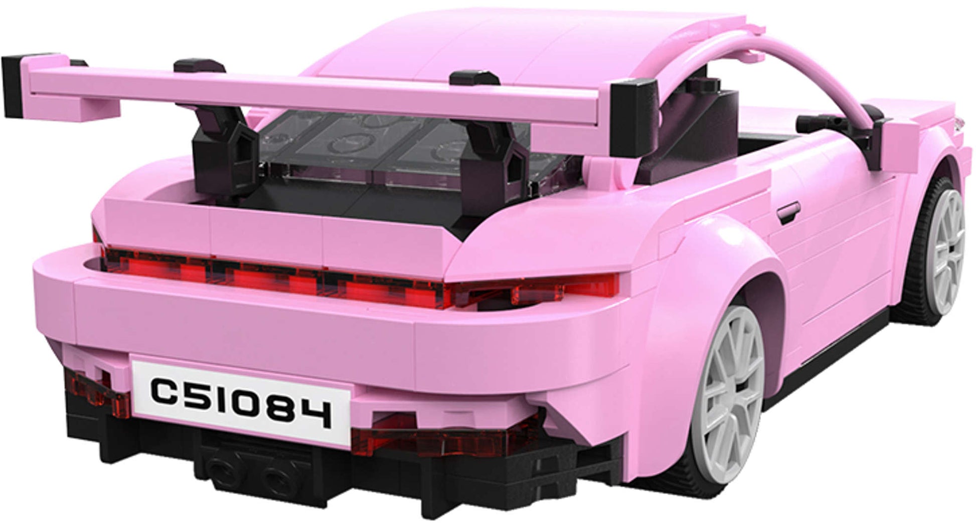 CADA Konstruktoriaus rinkinys: Sportinio automobilio modelis "Legend Sport", Rožinis, RC, Dvigubo režimo, 280 elementų