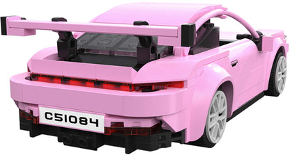 CADA Konstruktoriaus rinkinys: Sportinio automobilio modelis "Legend Sport", Rožinis, RC, Dvigubo režimo, 280 elementų