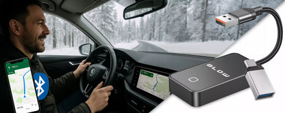 Belaidis CarPlay adapteris – Android Auto, WiFi, Bluetooth, USB 2 viename modulis