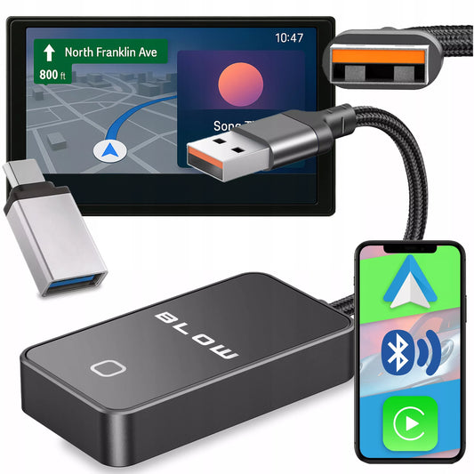 Belaidis CarPlay adapteris – Android Auto, WiFi, Bluetooth, USB 2 viename modulis