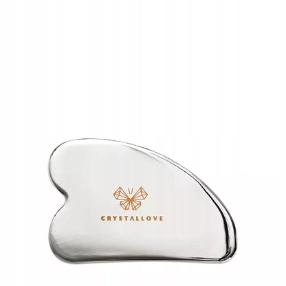 CRYSTALLOVE Atšaldantis ledo gua sha – gua sha veido masažo plokštelė pagaminta iš nerūdijančio plieno