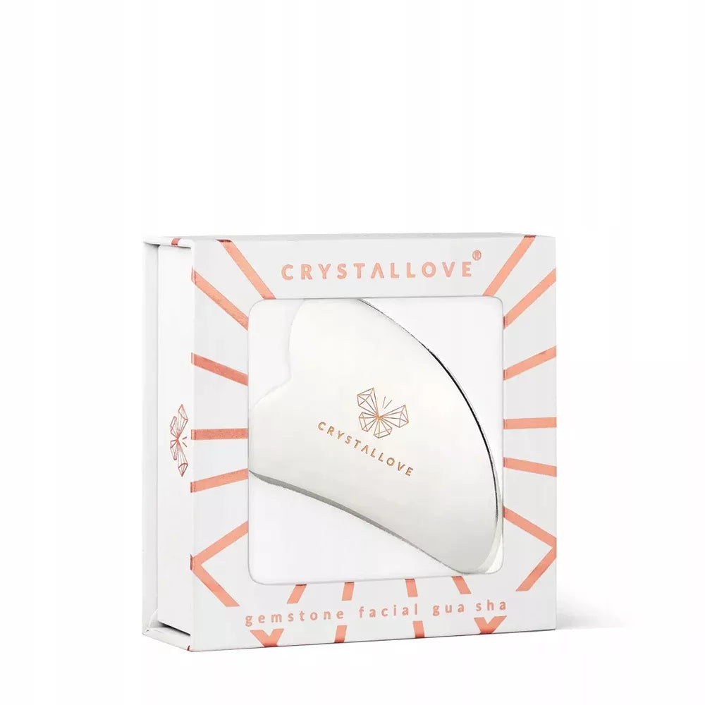 CRYSTALLOVE Atšaldantis ledo gua sha – gua sha veido masažo plokštelė pagaminta iš nerūdijančio plieno
