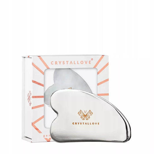 CRYSTALLOVE Atšaldantis ledo gua sha – gua sha veido masažo plokštelė pagaminta iš nerūdijančio plieno