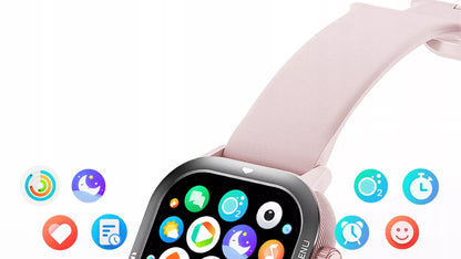 Moteriškas smartwatch Cubot U1 AI – sportinis, pulso matuoklis, skambučiai, atsparus vandeniui