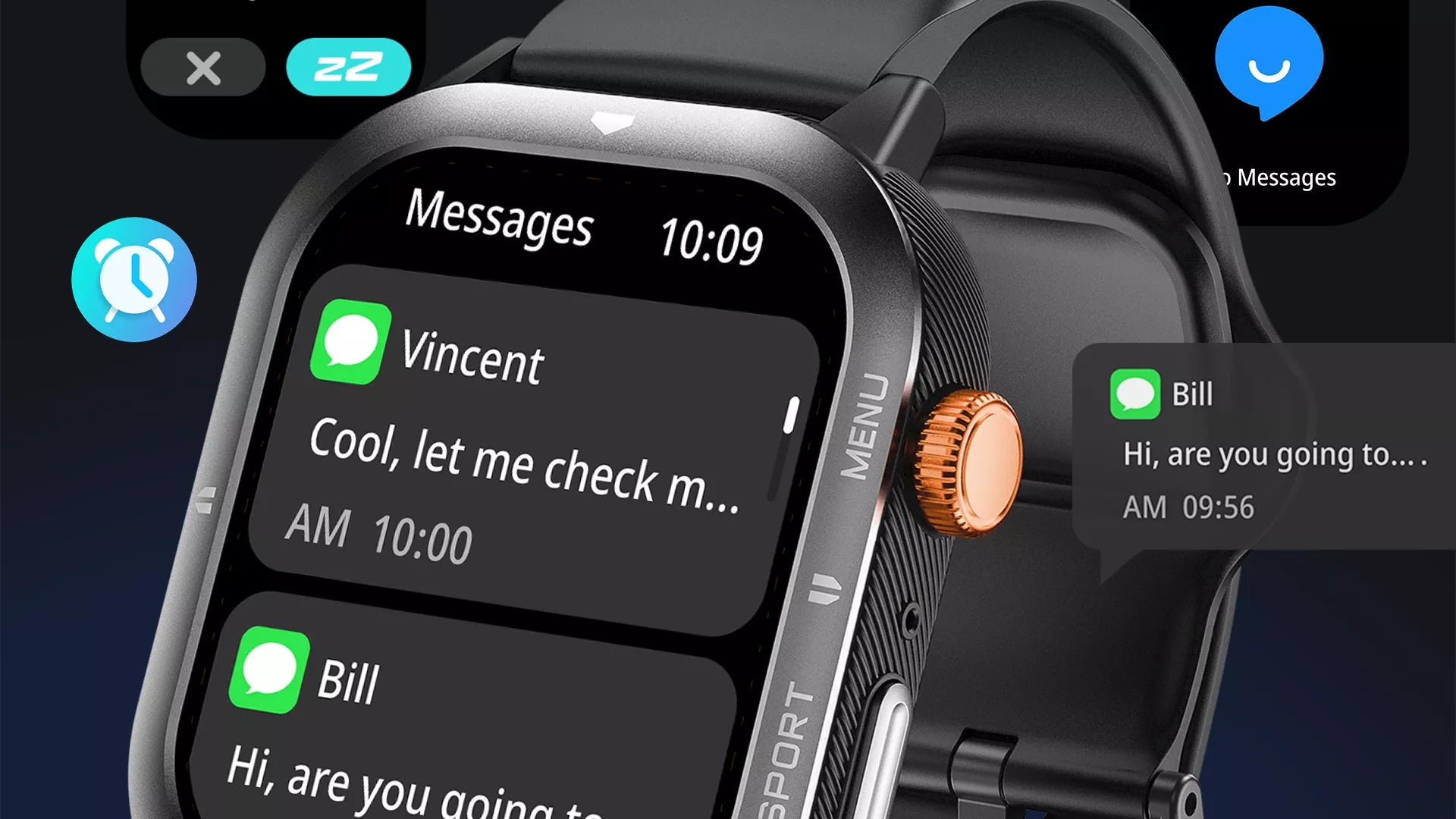 Moteriškas smartwatch Cubot U1 AI – sportinis, pulso matuoklis, skambučiai, atsparus vandeniui