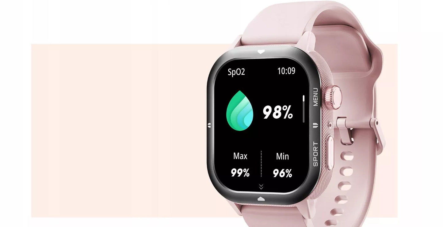 Moteriškas smartwatch Cubot U1 AI – sportinis, pulso matuoklis, skambučiai, atsparus vandeniui