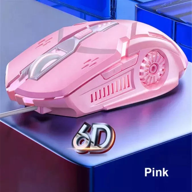 Juoda RGB LED žaidimų kompiuterinė pelė