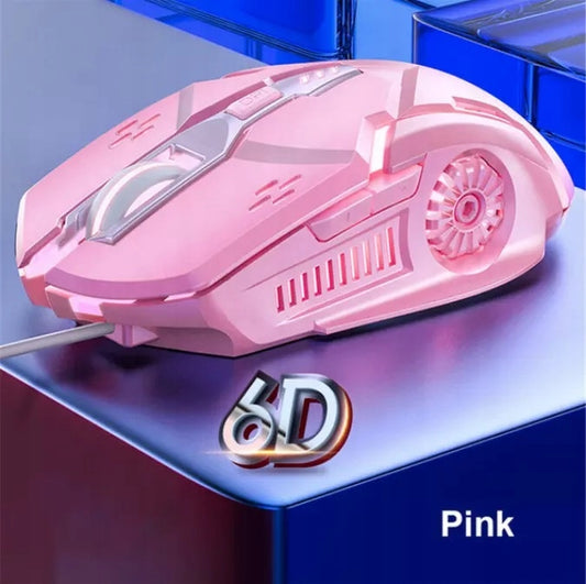 Juoda RGB LED žaidimų kompiuterinė pelė