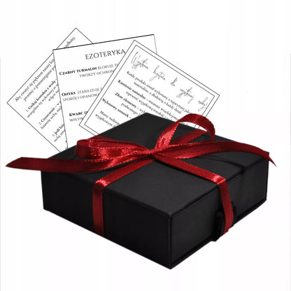 Apyrankė iš juodo turmalino su širdele, 925 sidabras, auksinė danga