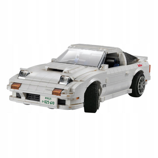 CaDA konstravimo kaladėlių rinkinys: balta Mazda RX-7 iš manga serijos Initial-D