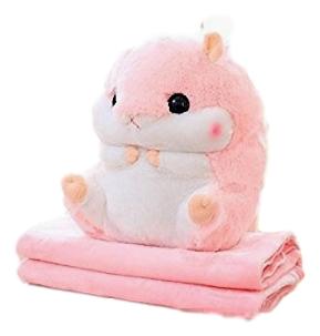 3in1 "Žaislas" - Hamsteris: Minkšta pagalvėlė, antklodėlė, pliušinis žaislas, puiki dovana