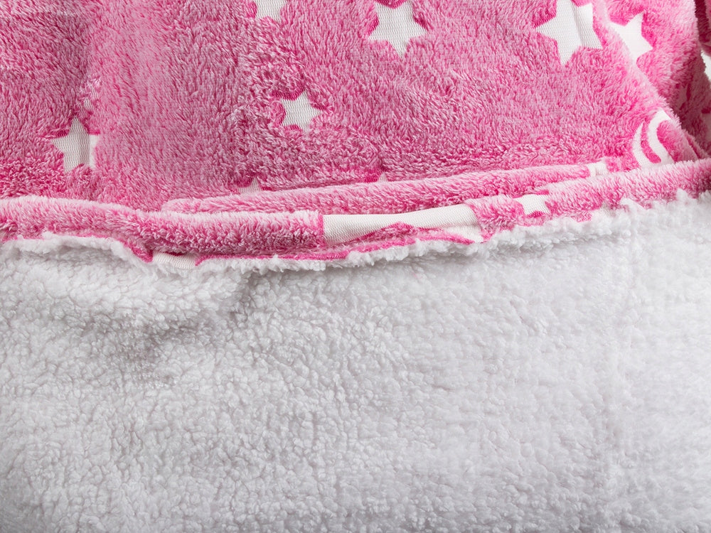 Šilta, storo dirbtinio kailio oversize XXL dydžio 2-in-1 džemperis-antklodė