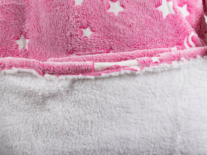 Šilta, storo dirbtinio kailio oversize XXL dydžio 2-in-1 džemperis-antklodė