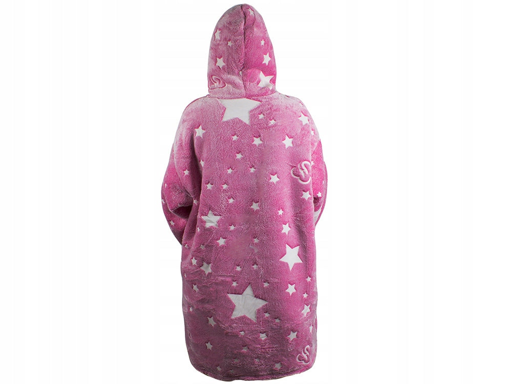 Šilta, storo dirbtinio kailio oversize XXL dydžio 2-in-1 džemperis-antklodė