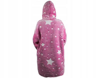 Šilta, storo dirbtinio kailio oversize XXL dydžio 2-in-1 džemperis-antklodė