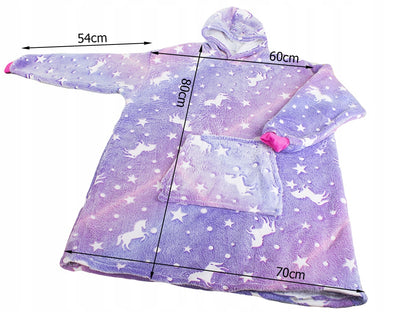 Šilta, storo dirbtinio kailio oversize XXL dydžio 2-in-1 džemperis-antklodė