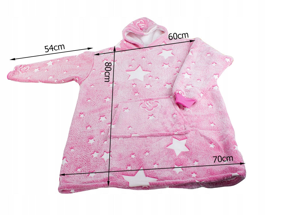 Šilta, storo dirbtinio kailio oversize XXL dydžio 2-in-1 džemperis-antklodė