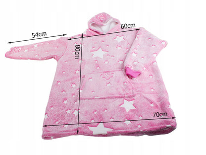 Šilta, storo dirbtinio kailio oversize XXL dydžio 2-in-1 džemperis-antklodė