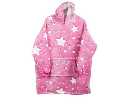 Šilta, storo dirbtinio kailio oversize XXL dydžio 2-in-1 džemperis-antklodė