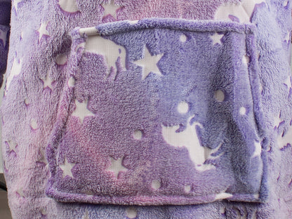 Šilta, storo dirbtinio kailio oversize XXL dydžio 2-in-1 džemperis-antklodė