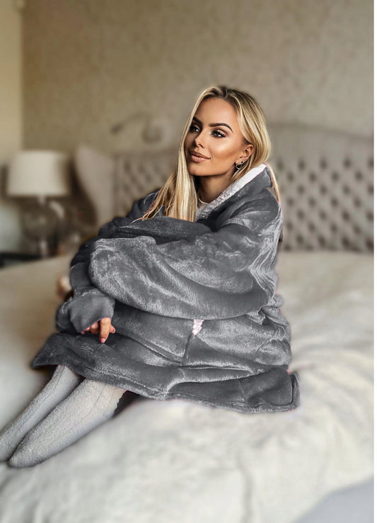 Šilta, stora, minkšta oversize pledinė bluza, dovana per Šv. Mykolas, MILI