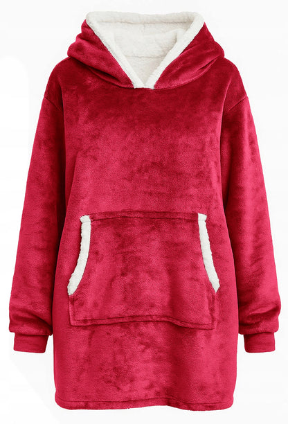 Šilta, stora, minkšta oversize pledinė bluza, dovana per Šv. Mykolas, MILI