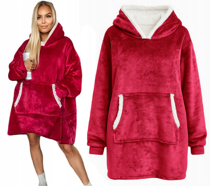 Šilta, stora, minkšta oversize pledinė bluza, dovana per Šv. Mykolas, MILI