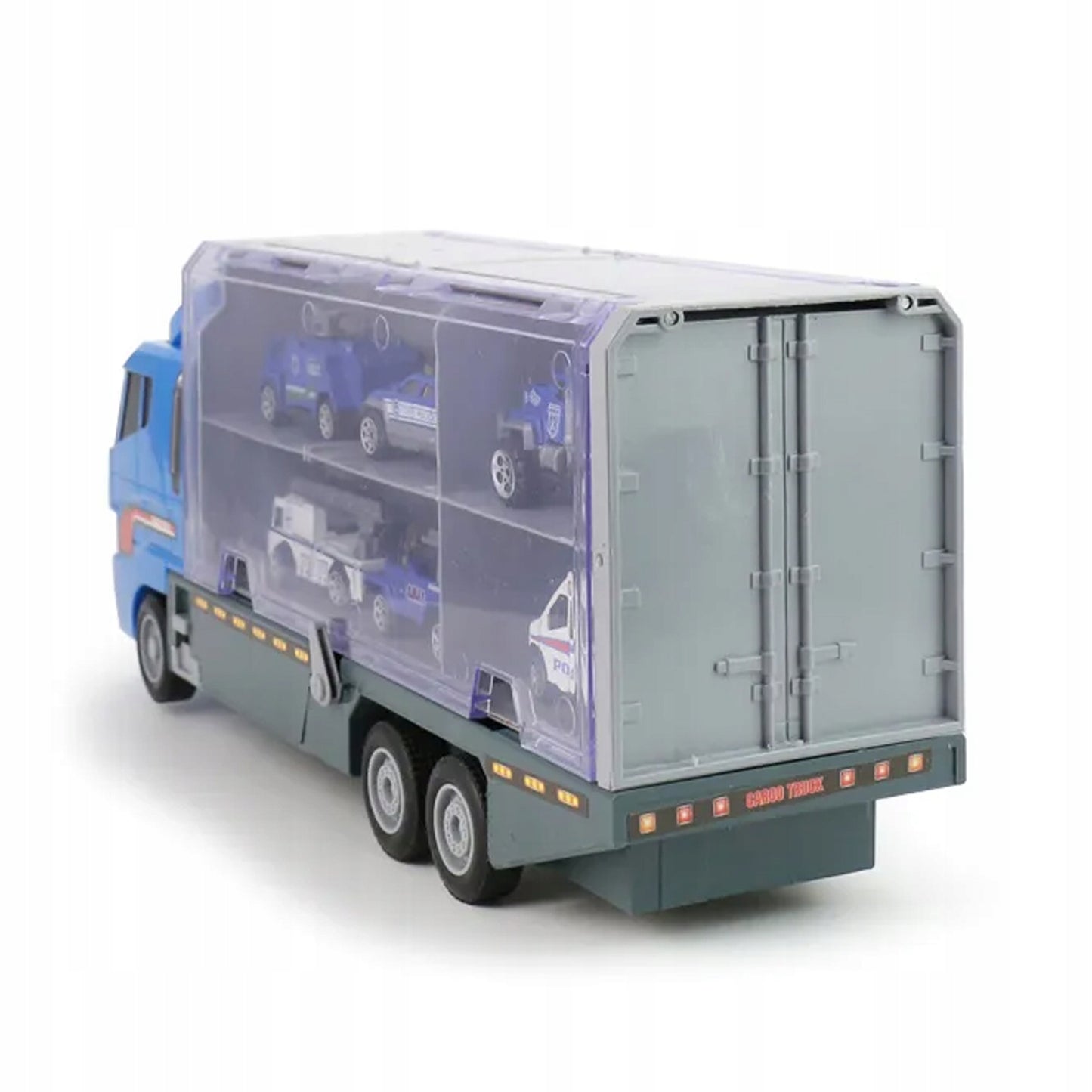 Policijos sunkvežimis, autovežis + automobiliai vaikams