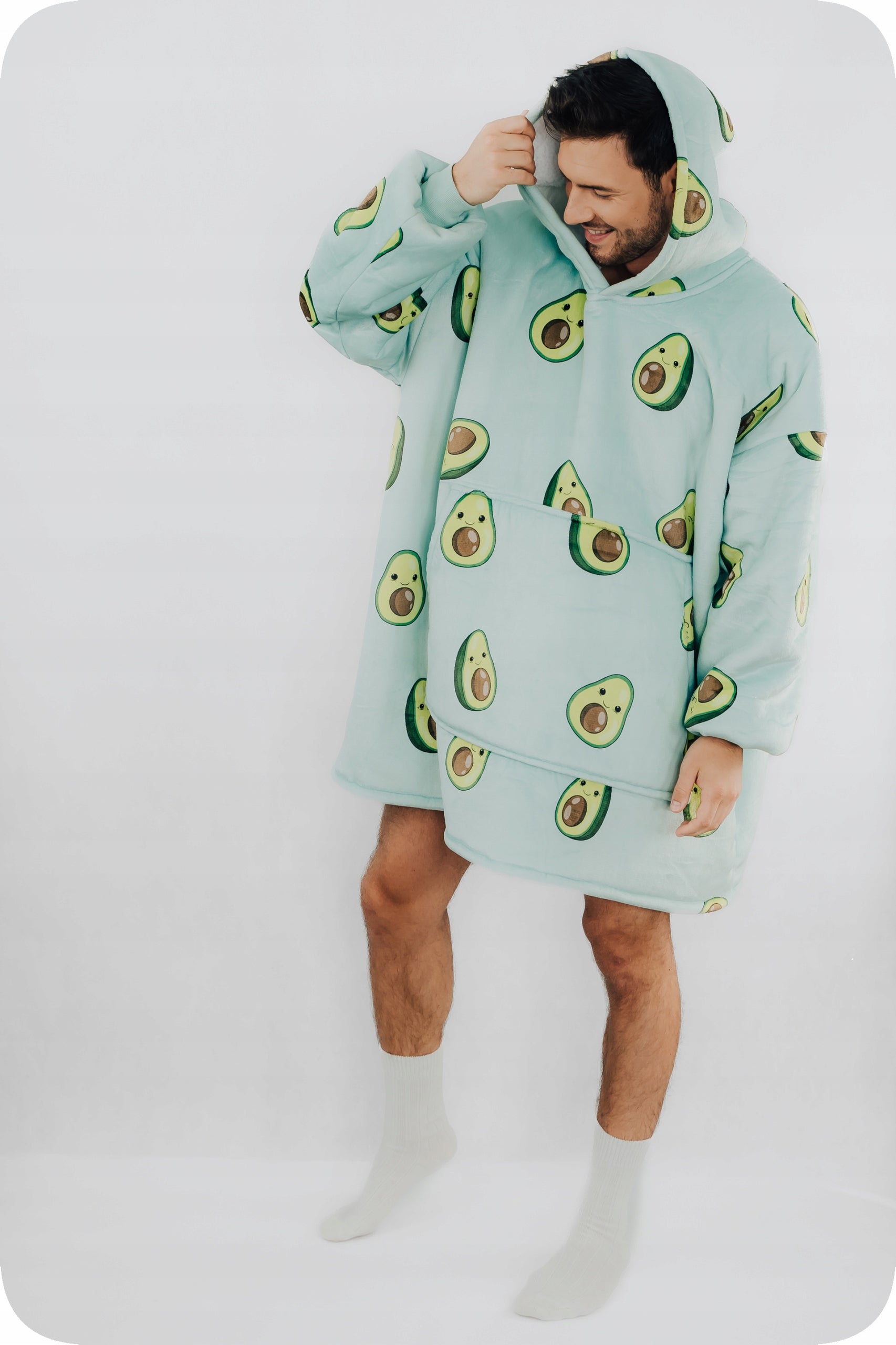 Comfy Moment Koberis-bliuzonas Avokadas #Avocado – storas pūkuotas sherpa oversize