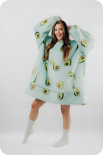 Comfy Moment Koberis-bliuzonas Avokadas #Avocado – storas pūkuotas sherpa oversize