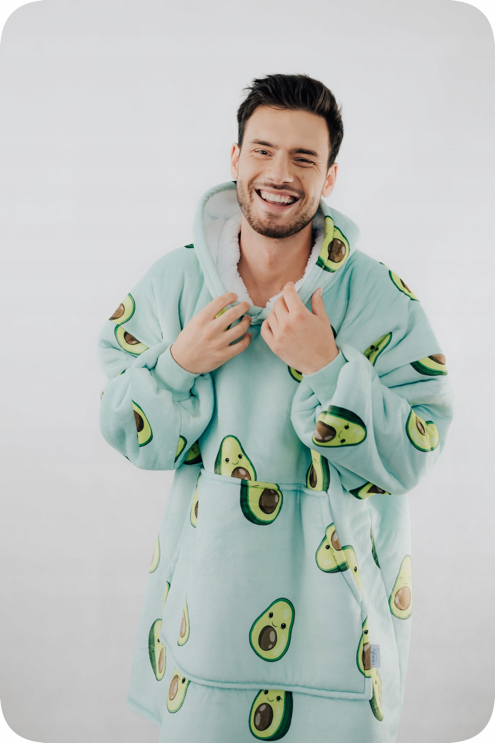 Comfy Moment Koberis-bliuzonas Avokadas #Avocado – storas pūkuotas sherpa oversize