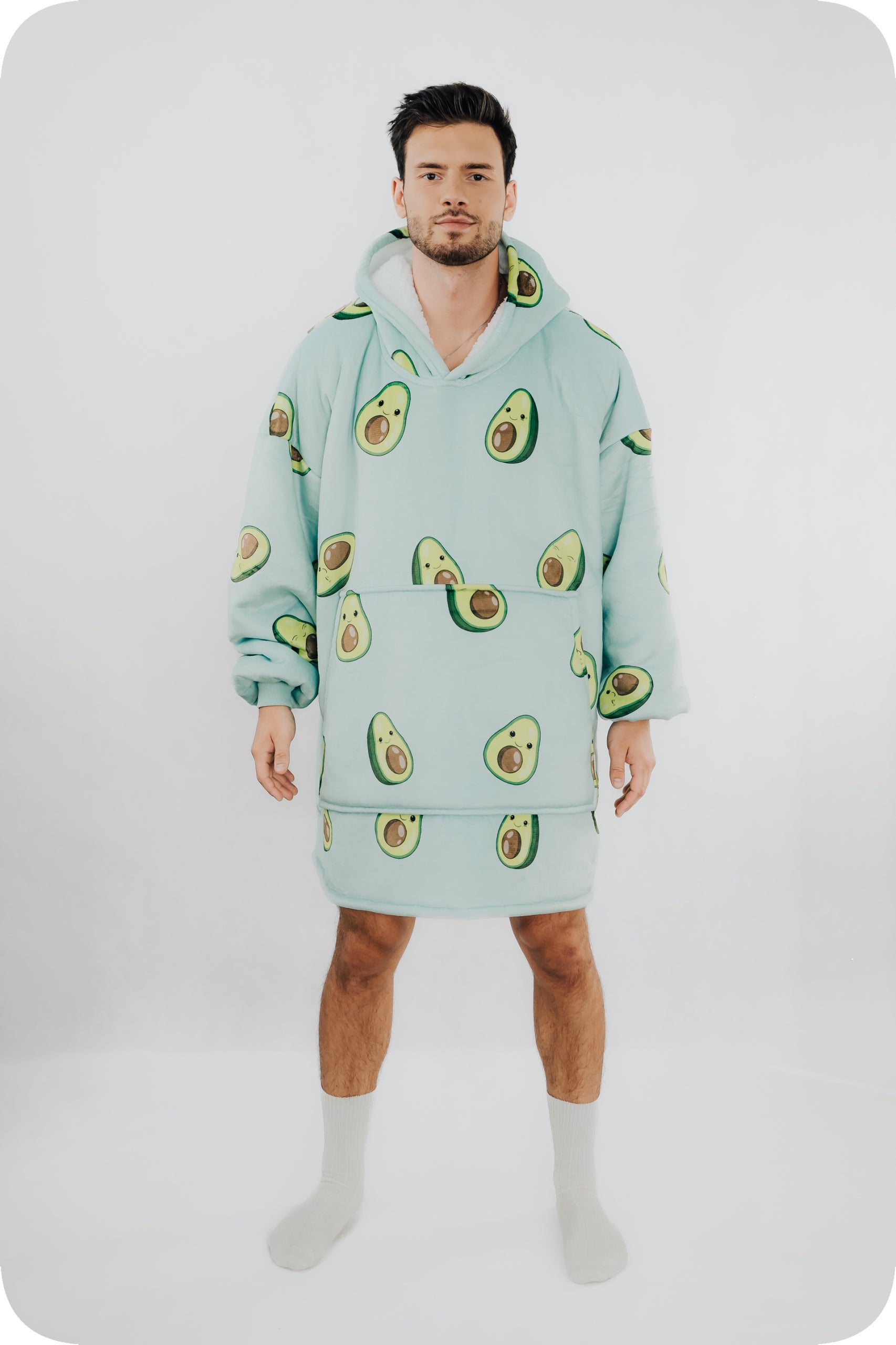 Comfy Moment Koberis-bliuzonas Avokadas #Avocado – storas pūkuotas sherpa oversize