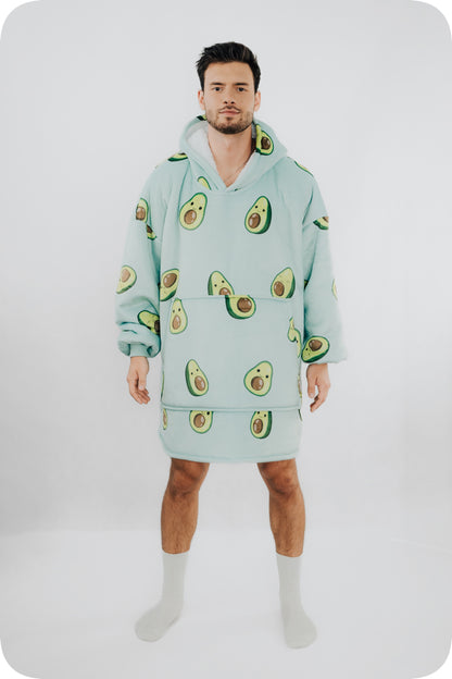 Comfy Moment Koberis-bliuzonas Avokadas #Avocado – storas pūkuotas sherpa oversize