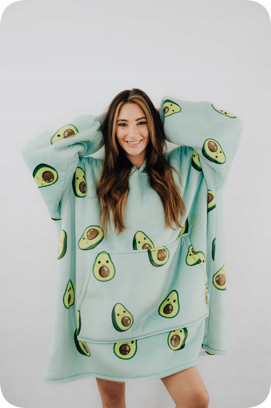 Comfy Moment Koberis-bliuzonas Avokadas #Avocado – storas pūkuotas sherpa oversize