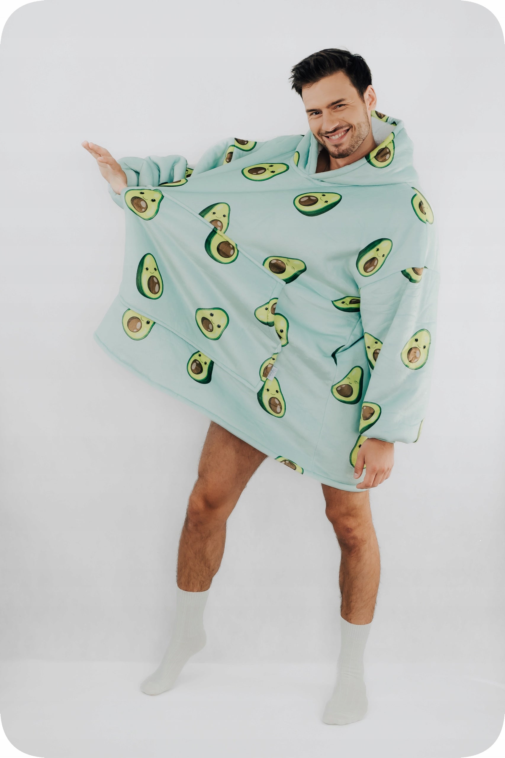Comfy Moment Koberis-bliuzonas Avokadas #Avocado – storas pūkuotas sherpa oversize