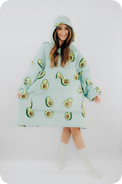 Comfy Moment Koberis-bliuzonas Avokadas #Avocado – storas pūkuotas sherpa oversize