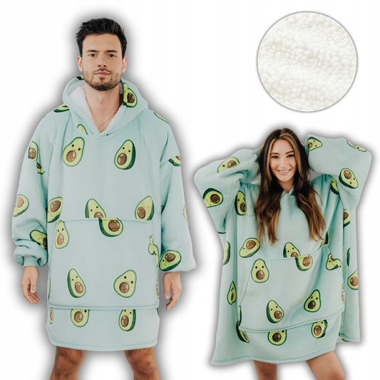 Comfy Moment Koberis-bliuzonas Avokadas #Avocado – storas pūkuotas sherpa oversize